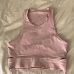 Outdoor Voices Rose Quartz Slashback Crop. Sz M